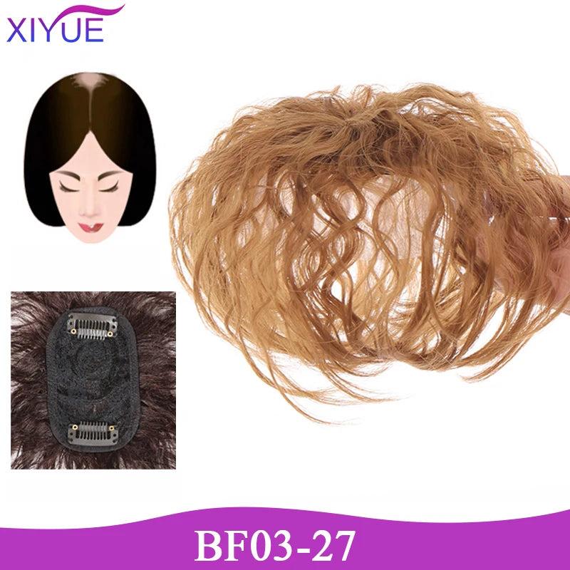 3D Bangs Invisible Seamless Head Hair Water Ripple Hair Air Bangs Head Overhead Natural Invisible Replacement Cover White Hair