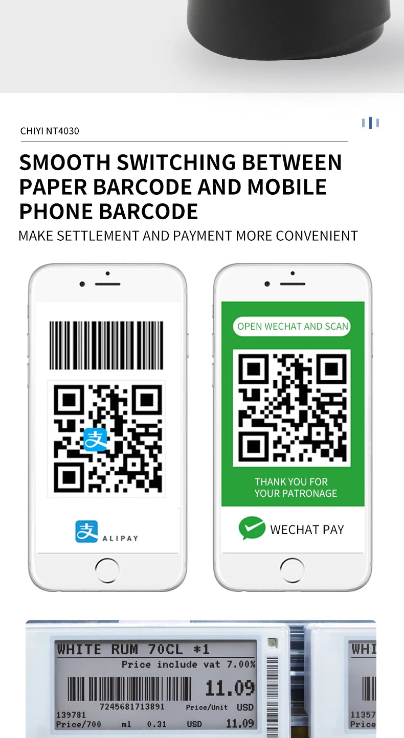 Barcode Scanner 1680SW Wireless/1922 Bluetooth Reader Image QR PDF417 Data Matrix Code Bar Gun RS232 Bluetooth