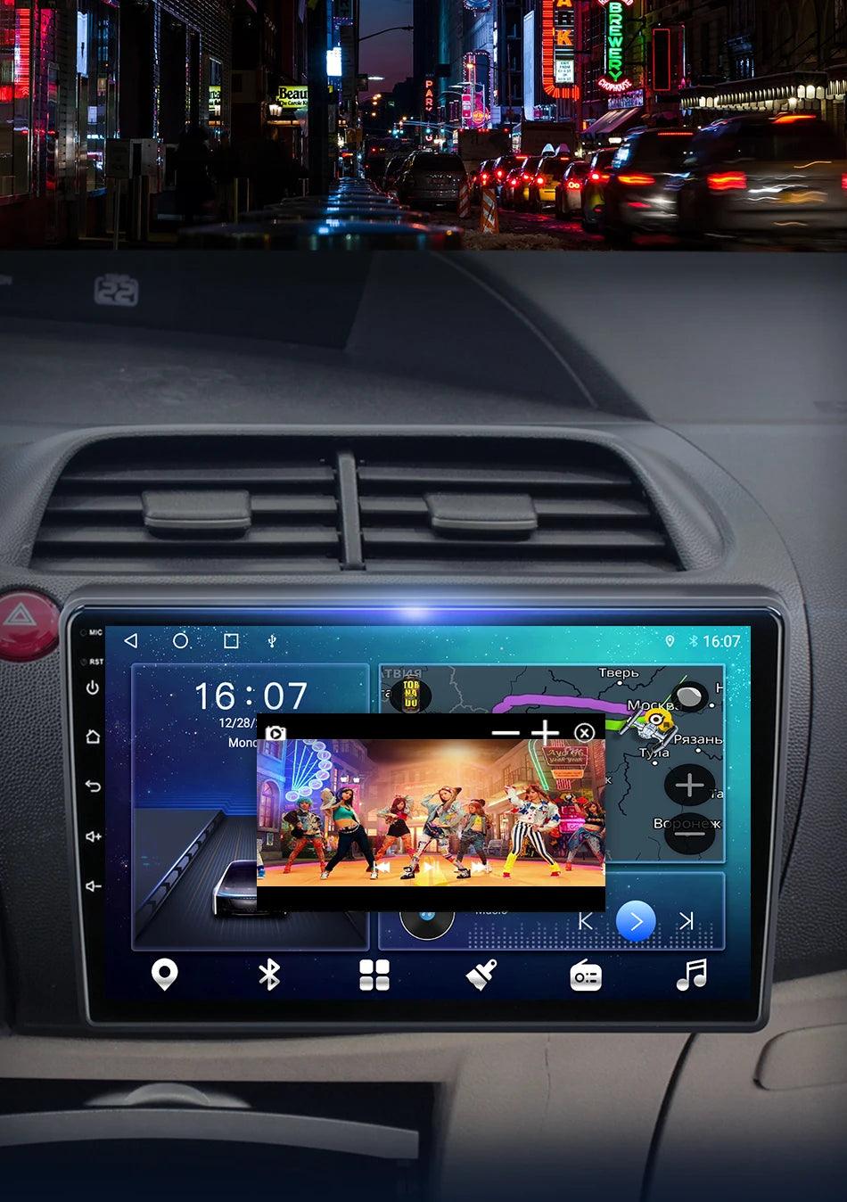 For Honda Civic Hatchback 2006-2011 Android 12 Car Radio Multimedia Video Navigation 2 Din Stereo DVD Head Unit Speaker Carplay