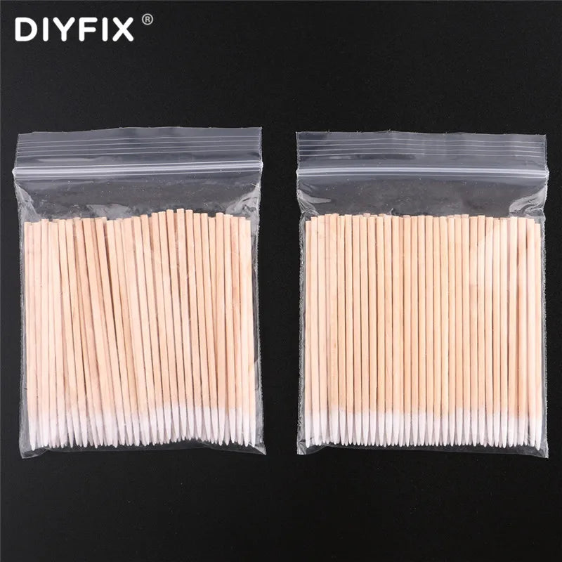 DIYFIX Ultra-thin Cotton Swab Small Tip Pointed For Apple Huawei Samsung Mobile Phone Charging Port Headphone Hole Cleaning Tool