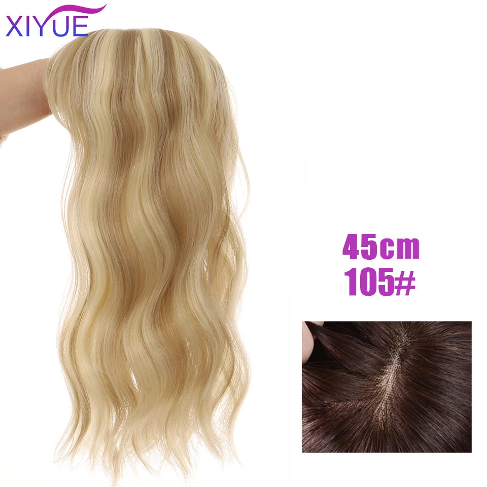 3D Bangs Invisible Seamless Head Hair Water Ripple Hair Air Bangs Head Overhead Natural Invisible Replacement Cover White Hair