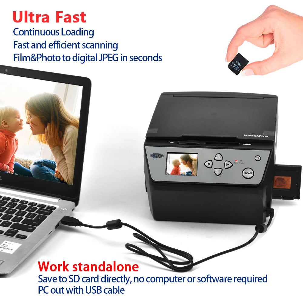 22 Mega Pixels 4 in 1 COMBO and Digital Film Scanner 135 Negative Converter Photo 35mm
