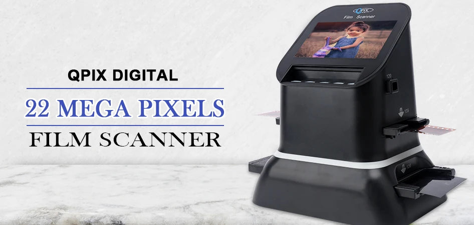 High Resolution 120 Film Scanner 22 Mega pixels Slide Negative Photo Scanner Digital 35mm 135 126KPK Film Converter 4.3"LCD