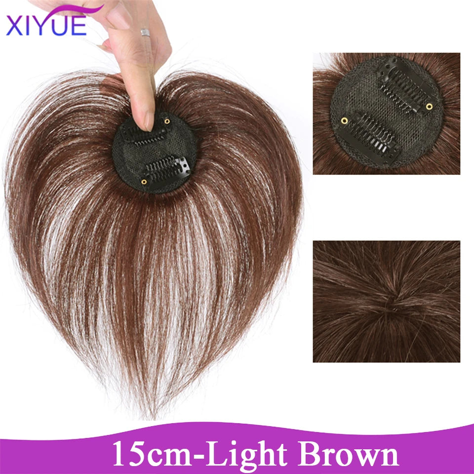 3D Bangs Invisible Seamless Head Hair Water Ripple Hair Air Bangs Head Overhead Natural Invisible Replacement Cover White Hair