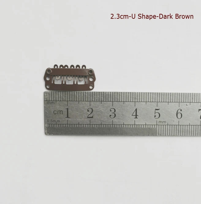 50pcs 2.3cm-3.6cm Black Brown Color Wig Clips Snap Clip For Hair Extension Wig Weft Wig PP Hairpins Large Clips Styling Tools