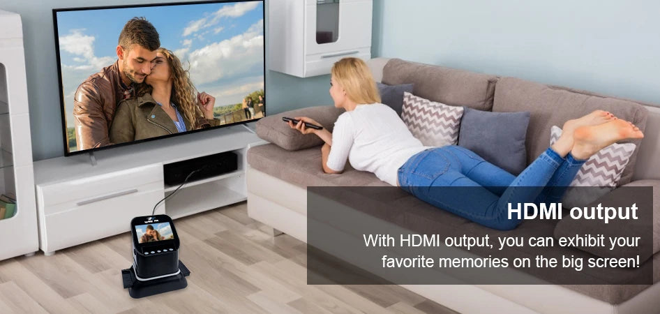 High Resolution 120 Film Scanner 22 Mega pixels Slide Negative Photo Scanner Digital 35mm 135 126KPK Film Converter 4.3"LCD