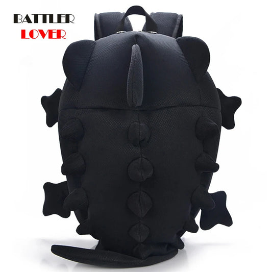 3D Chameleon Backpack Fashion Women Backpacks Newest Stylish Black Canvas Bagpack Girls School Bags Unisex Animal Shape Shoulder