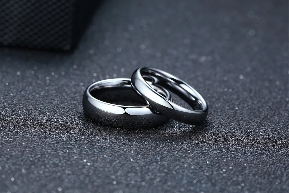 Vnox Anti Scratch Tungsten Wedding Rings for Women Men Simple Classic Wedding Bands for Couples Basic Jewelry