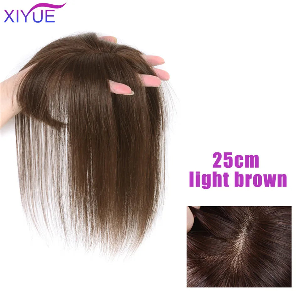 3D Bangs Invisible Seamless Head Hair Water Ripple Hair Air Bangs Head Overhead Natural Invisible Replacement Cover White Hair