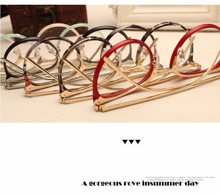 Fashion Optical Eyeglasses Frame myopia Full Rim Metal Women Spectacles Eye glasses Oculos de Grau Eyewear Prescription Eyewear