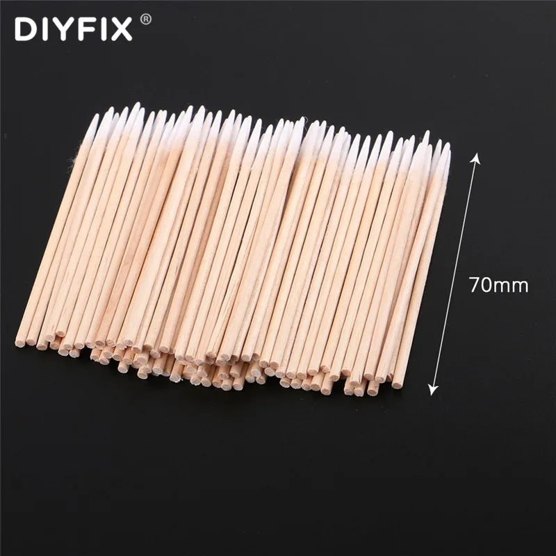 DIYFIX Ultra-thin Cotton Swab Small Tip Pointed For Apple Huawei Samsung Mobile Phone Charging Port Headphone Hole Cleaning Tool