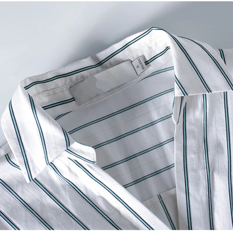 Striped Shirt Dress Women Elegant Office Ladies OL Midi Work Tunic Dress Korean Fashion Bow Sashes Bandage Big Swing Dresses New