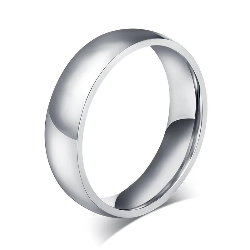 2/5/6/8mm Small Mini Silver Color Stainless Steel Simple Women Rings Fashion Jewelry US size 3 4 5 6 7 8 9 10 11 12