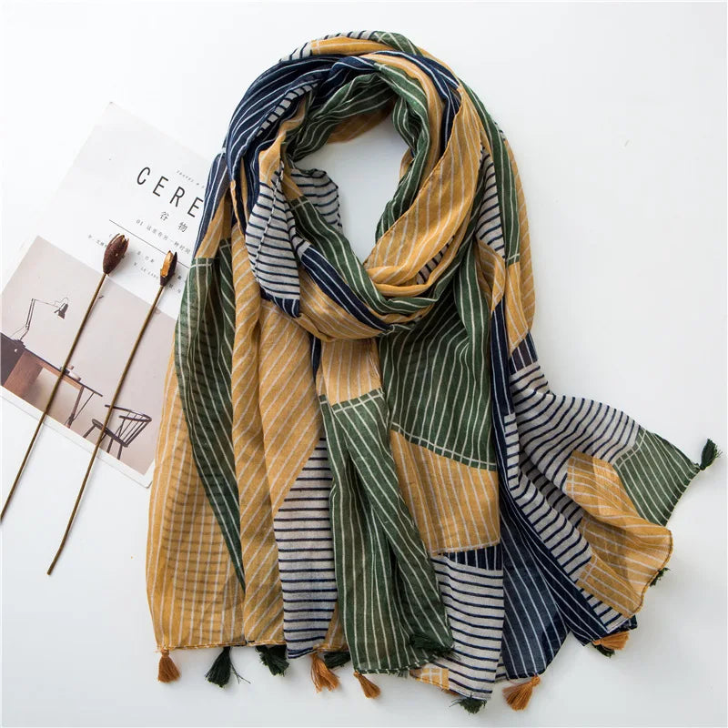 2022 New Fashion Summer Women Scarf Bohemia Flower Beach Hijab Shawls and Wraps Female Foulard Echarpe Designer Pashmina Bandana