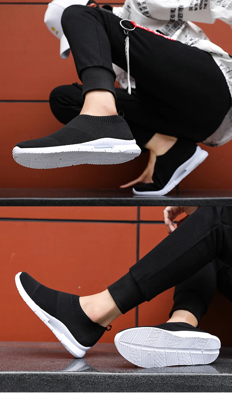 Damyuan Men Light Running Shoes Jogging Shoes Breathable Man Sneakers Slip on Loafer Shoe Men's Casual Shoes Size 46 2020