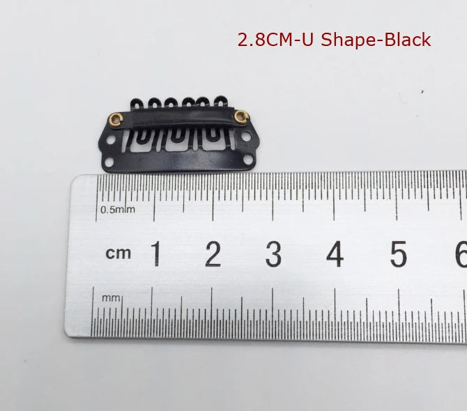 50pcs 2.3cm-3.6cm Black Brown Color Wig Clips Snap Clip For Hair Extension Wig Weft Wig PP Hairpins Large Clips Styling Tools