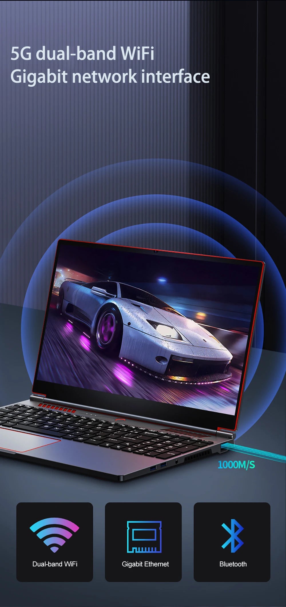 16.1 Inch Gaming Laptop Computer RTX4050 6G Intel Core i9-13900H i9-10885H windows11 RAM Max 64GB DDR4 2*M.2 NVME 4TB SSD WiFi