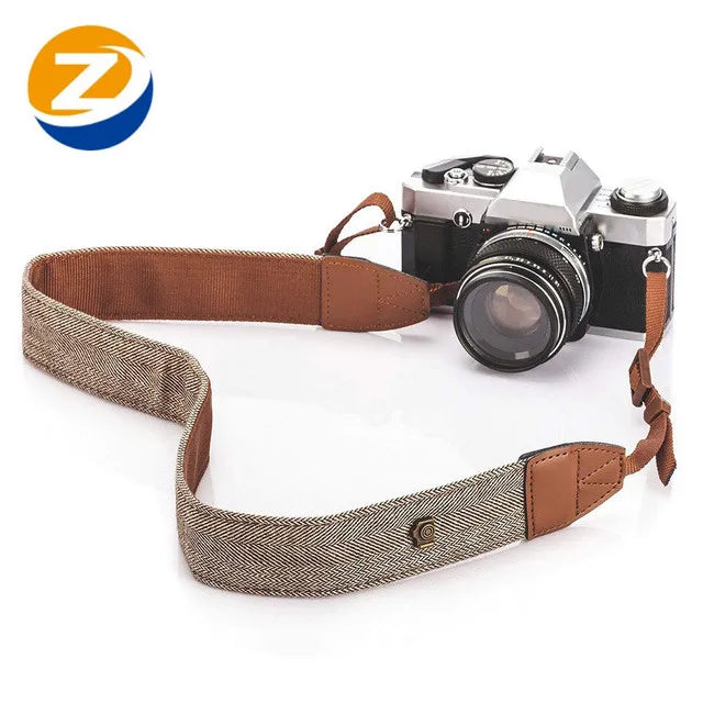 Portable Camera Strap Adjustable Cotton Leather Camera Shoulder Neck Strap Belt For Sony/ Nikon Camera Belt for DSLR Digital SLR