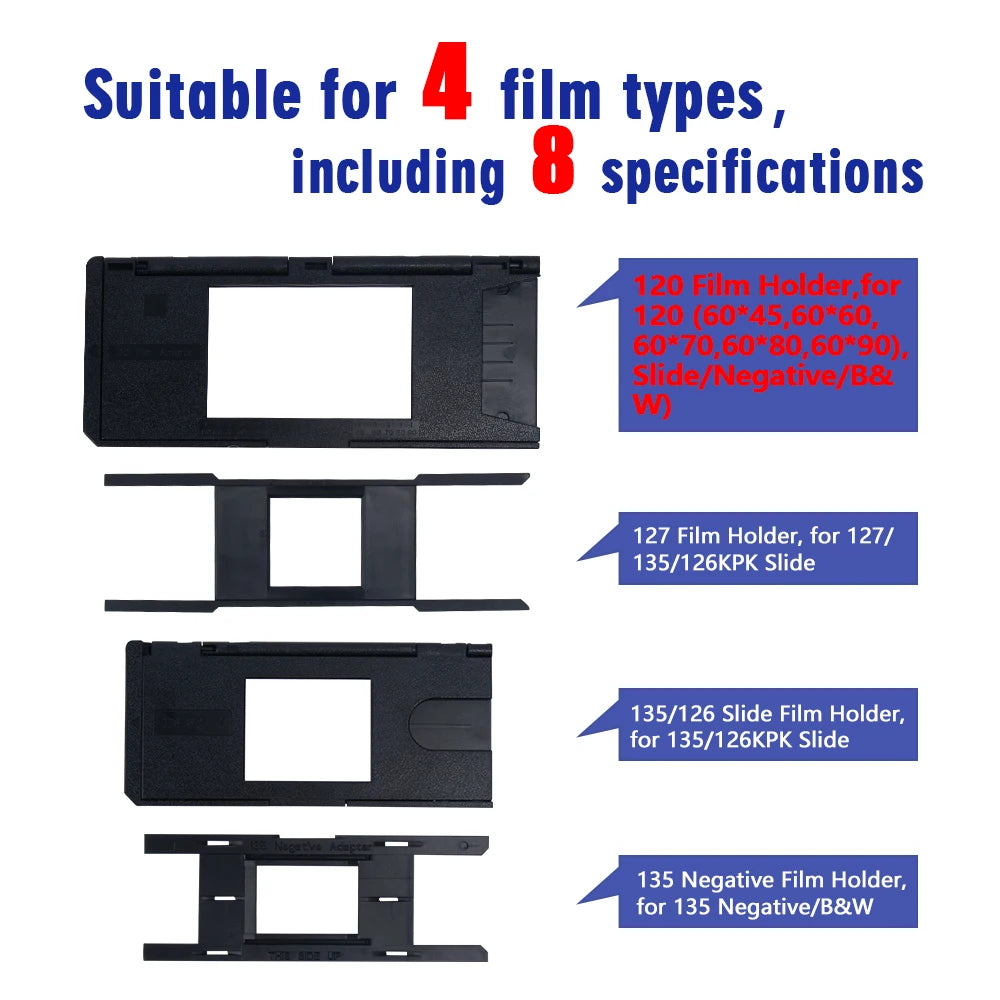 High Resolution 120 Film Scanner 22 Mega pixels Slide Negative Photo Scanner Digital 35mm 135 126KPK Film Converter 4.3"LCD