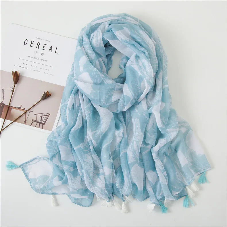 2022 New Fashion Summer Women Scarf Bohemia Flower Beach Hijab Shawls and Wraps Female Foulard Echarpe Designer Pashmina Bandana