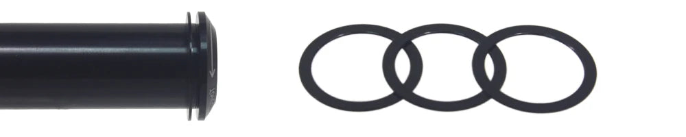 HEPPE MTB Road Bike Thru Axle Washer M12 M15 Axle Spacer Bike Hub Tube Shaft Skewer Spacer 0.5/1/2/3/4/7.5mm Thickness