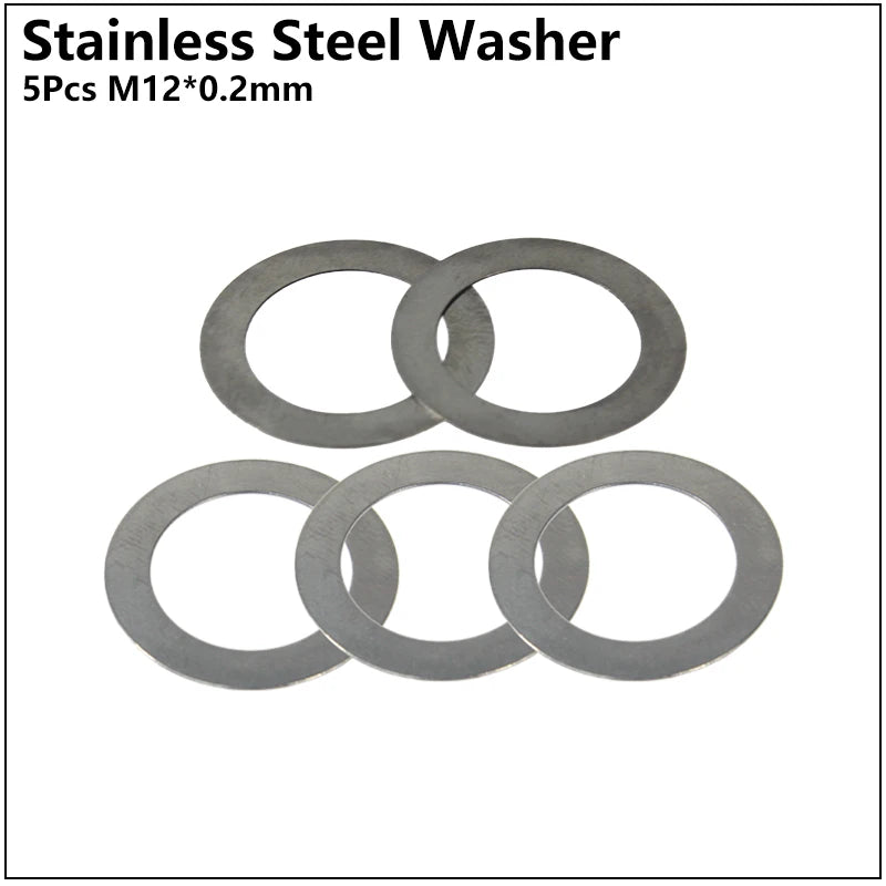 HEPPE MTB Road Bike Thru Axle Washer M12 M15 Axle Spacer Bike Hub Tube Shaft Skewer Spacer 0.5/1/2/3/4/7.5mm Thickness