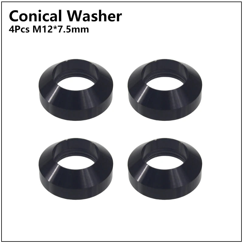 HEPPE MTB Road Bike Thru Axle Washer M12 M15 Axle Spacer Bike Hub Tube Shaft Skewer Spacer 0.5/1/2/3/4/7.5mm Thickness