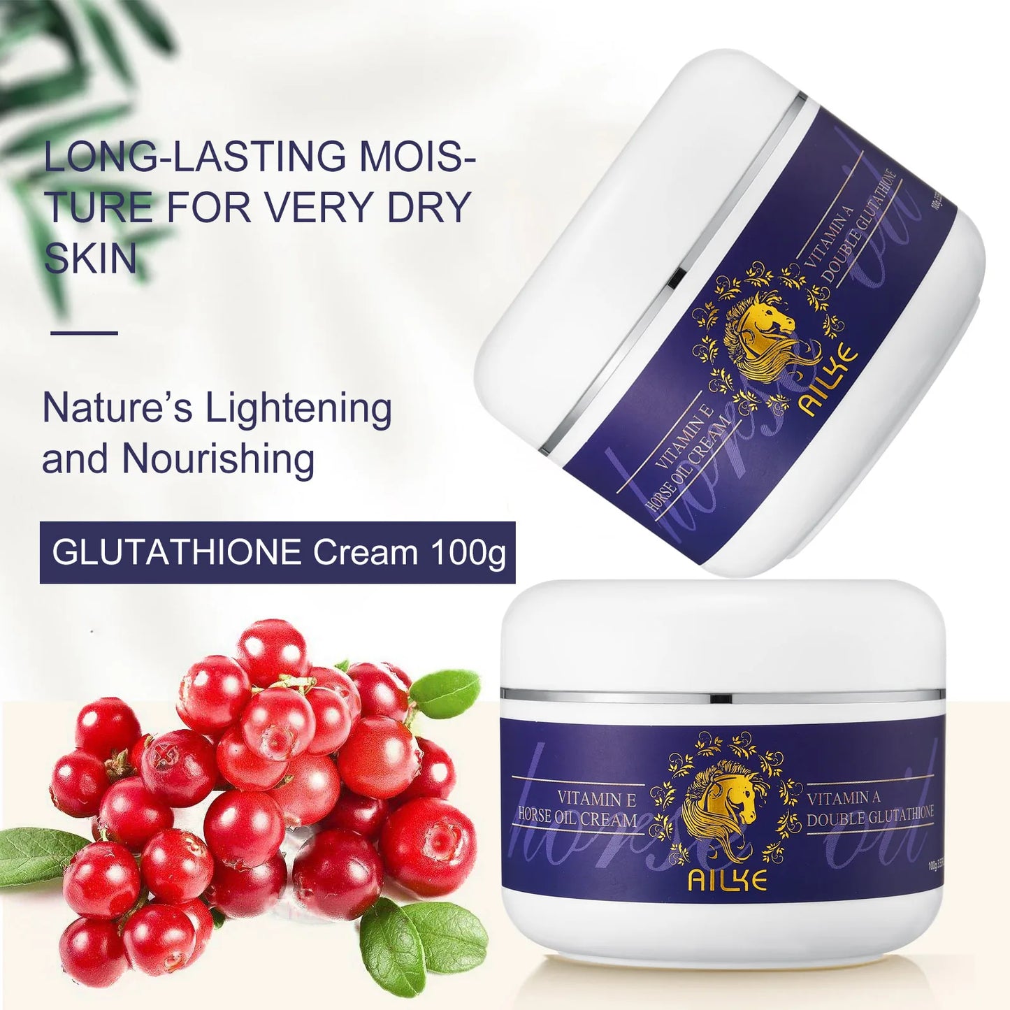 AILKE Double Glutathione Whitening Skin Care, Lightening, Remove Dark Spots, Skin Radiant, Moisturizing, Hydrating, Smooth