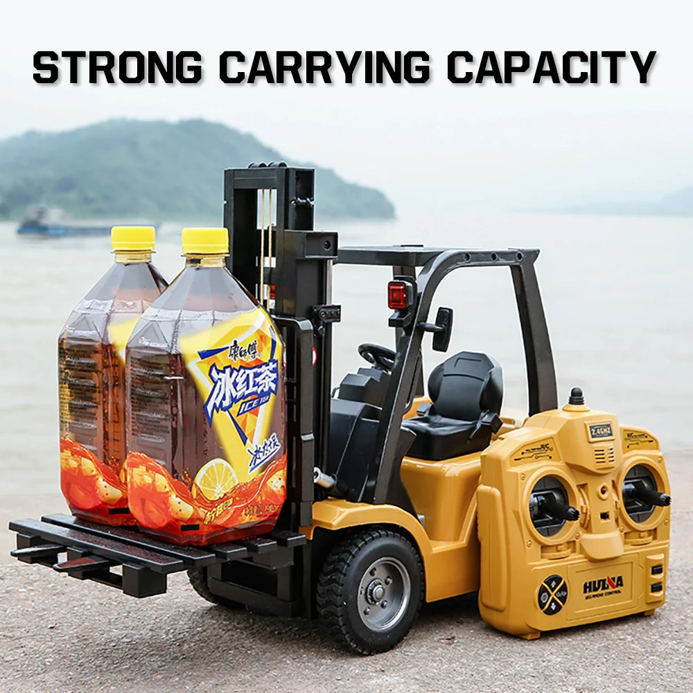 HUINA 1/10 Rc Truck Forklift Tractor Remote Control Car crawler 8 Ch Rc Machine Engineering Cars On Radio Station Boy Toys