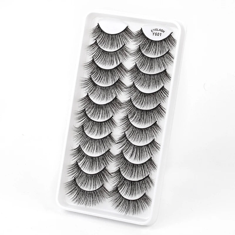 10/5 Pairs 3D Faux Mink Eyelashes Natural Thick Long False Eyelashes Dramatic Fake Lashes Makeup Extension Faux Cils maquiagem