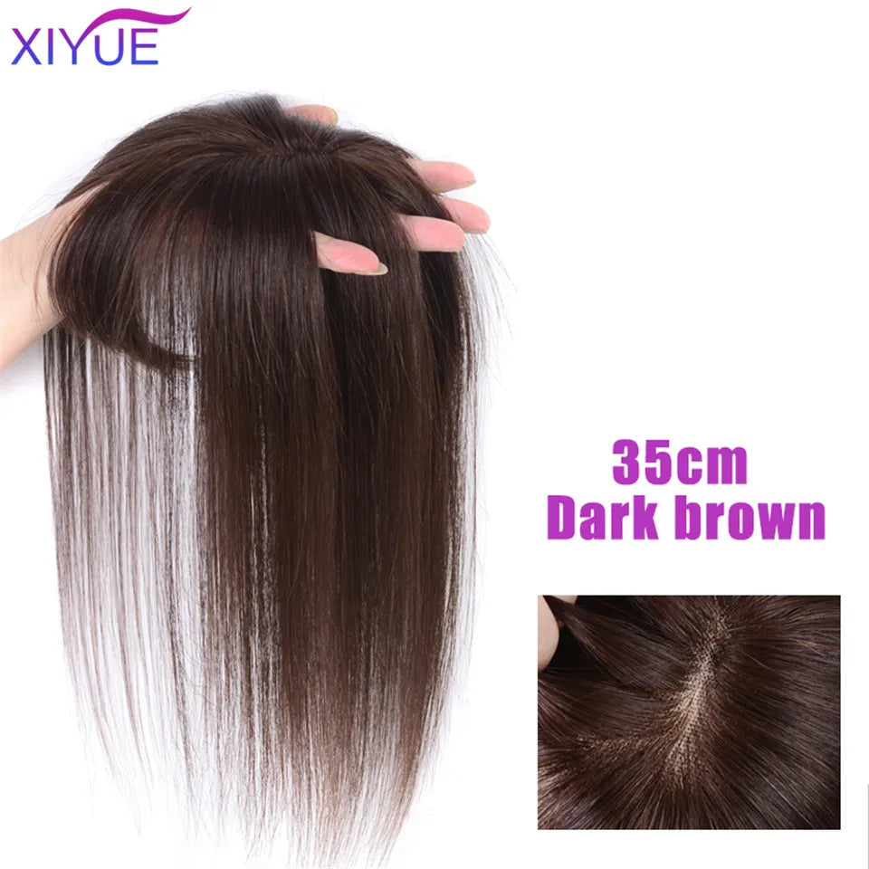 3D Bangs Invisible Seamless Head Hair Water Ripple Hair Air Bangs Head Overhead Natural Invisible Replacement Cover White Hair