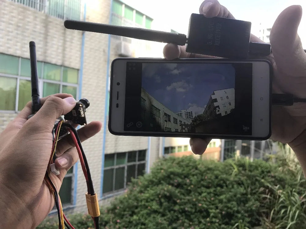 EWRF Easy to use 5.8G FPV Set Video VTX 200/600mw Transmitter TS5823 and mini CMOS 1000TVL Camera with Racing Drone fpv set