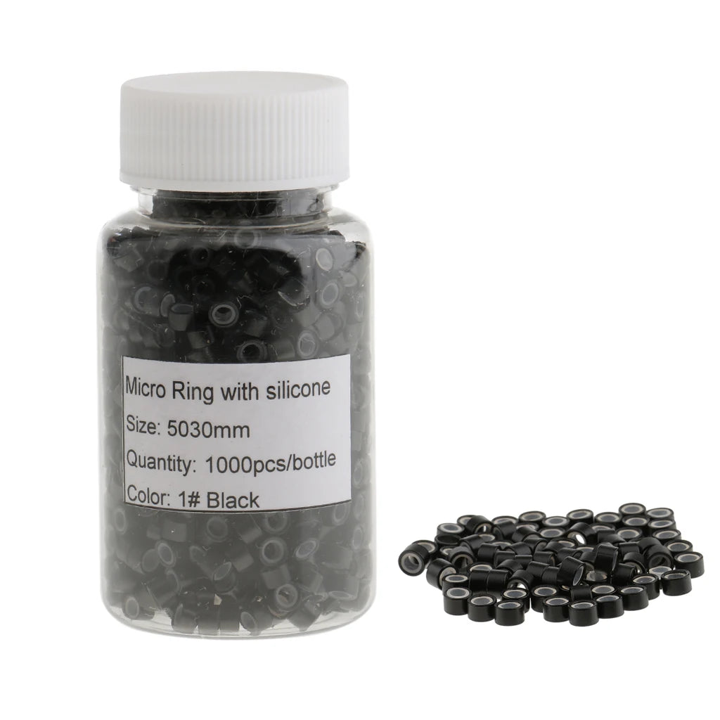 1000pcs Hair Extension Silicone Micro Rings Links Beads Loops Crimp Lot Bulk Hair Extensions Color Ring