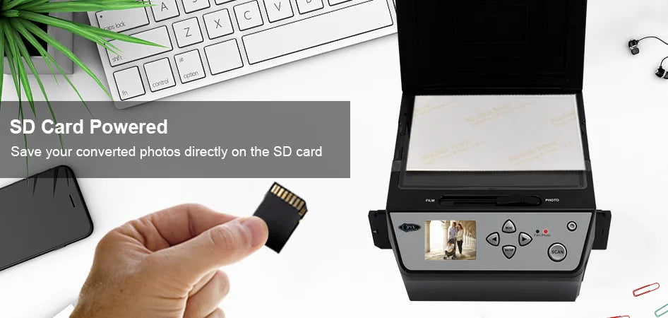 Slide Scanner 22 Mega Pixels 4 in 1 COMBO and Digital Film Scanner 135 Negative Converter Photo 35mm