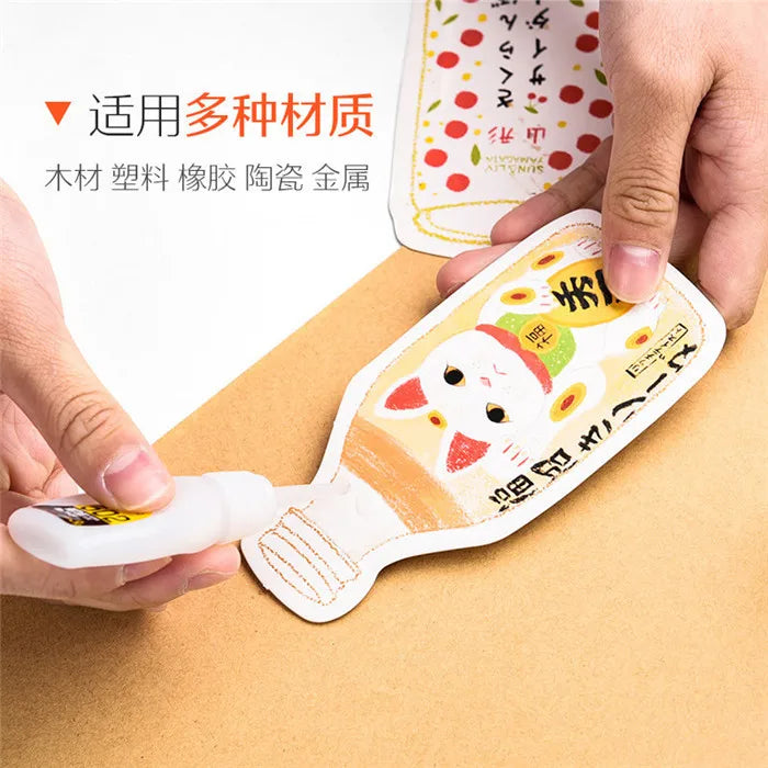 5pcs 15g Deli 502 Adhesive Super Glue Sticks Instant Dry Strong Bond Fast Repair Leather Rubber Metal Wood Glass Toys