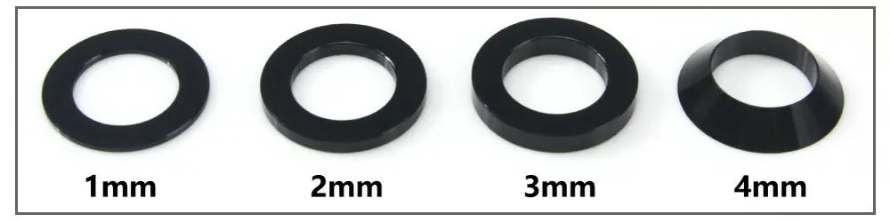 HEPPE MTB Road Bike Thru Axle Washer M12 M15 Axle Spacer Bike Hub Tube Shaft Skewer Spacer 0.5/1/2/3/4/7.5mm Thickness