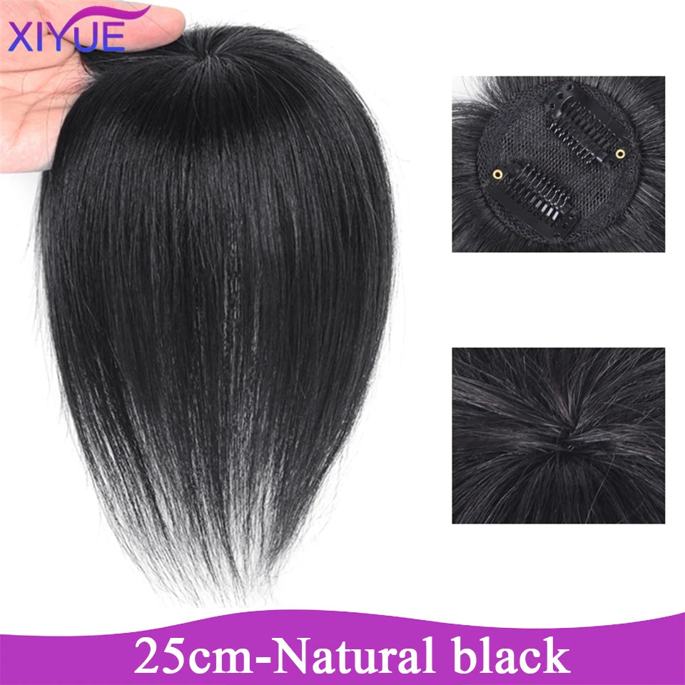 3D Bangs Invisible Seamless Head Hair Water Ripple Hair Air Bangs Head Overhead Natural Invisible Replacement Cover White Hair