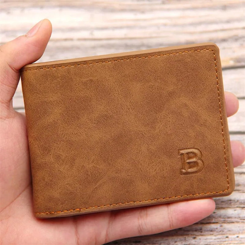 1Pc High quality Fashion Mini Men's Luxury Business Wallet Card Holder Man Purse Coin Bag Zipper Cash Dollars Purse Clutch