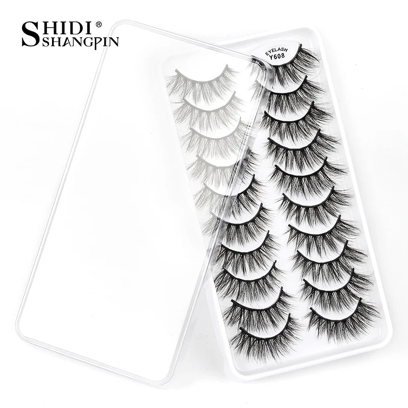 10/5 Pairs 3D Faux Mink Eyelashes Natural Thick Long False Eyelashes Dramatic Fake Lashes Makeup Extension Faux Cils maquiagem