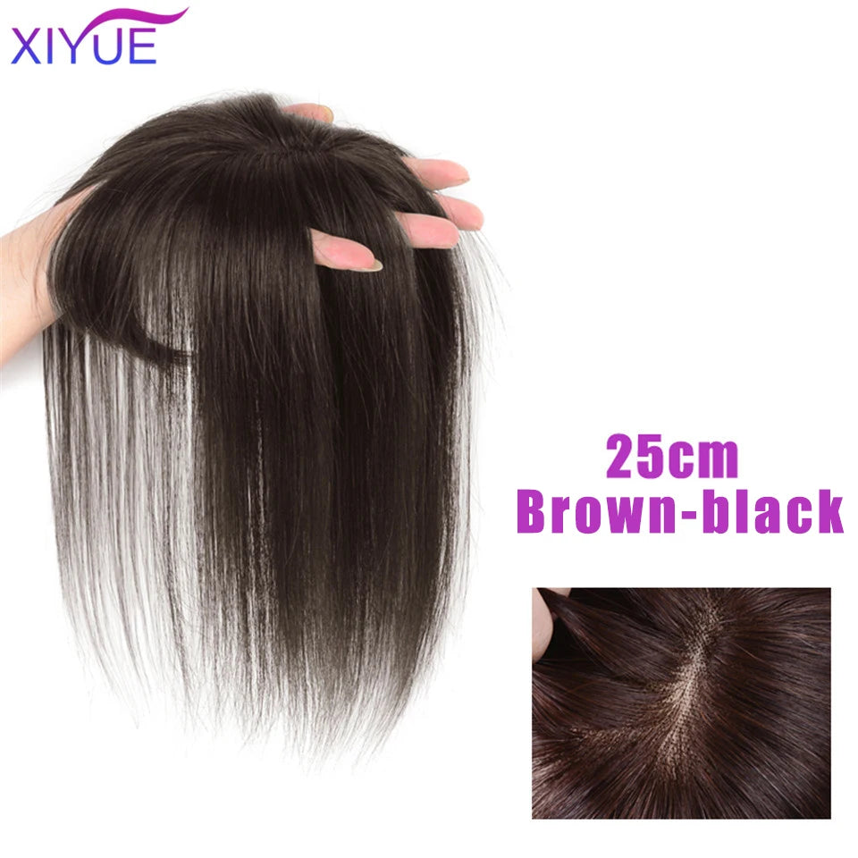 3D Bangs Invisible Seamless Head Hair Water Ripple Hair Air Bangs Head Overhead Natural Invisible Replacement Cover White Hair