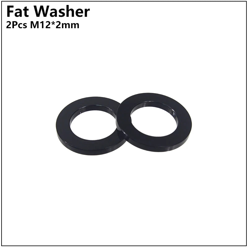 HEPPE MTB Road Bike Thru Axle Washer M12 M15 Axle Spacer Bike Hub Tube Shaft Skewer Spacer 0.5/1/2/3/4/7.5mm Thickness