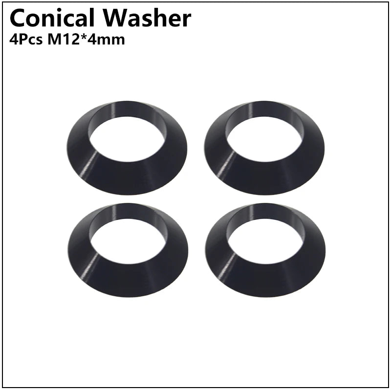 HEPPE MTB Road Bike Thru Axle Washer M12 M15 Axle Spacer Bike Hub Tube Shaft Skewer Spacer 0.5/1/2/3/4/7.5mm Thickness