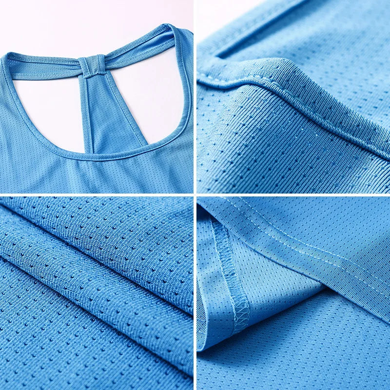 Sleeveless Racerback Yoga Vest Sport Tank Tops For Women Gym Vest Top Casual Clothes Running workout Yoga T-Shirts Girl Tops