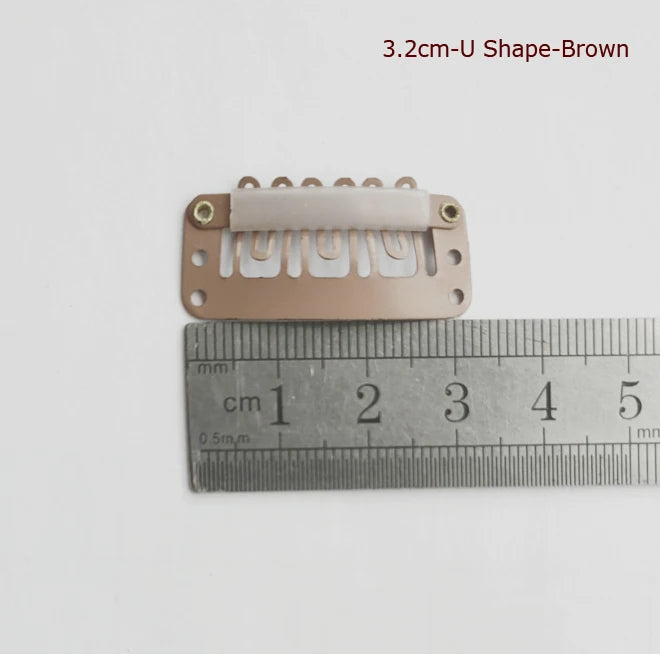 50pcs 2.3cm-3.6cm Black Brown Color Wig Clips Snap Clip For Hair Extension Wig Weft Wig PP Hairpins Large Clips Styling Tools