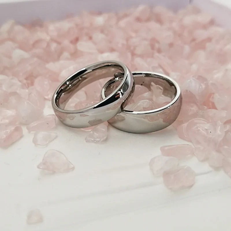 2/5/6/8mm Small Mini Silver Color Stainless Steel Simple Women Rings Fashion Jewelry US size 3 4 5 6 7 8 9 10 11 12