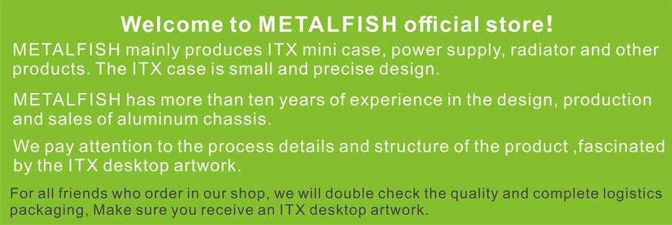 METALFISH G5 Computer Case PC Gamer Micro ATX HTPC Case Desktop Gaming All-aluminum Slim Chassis Supports Knife Card FLEX Power