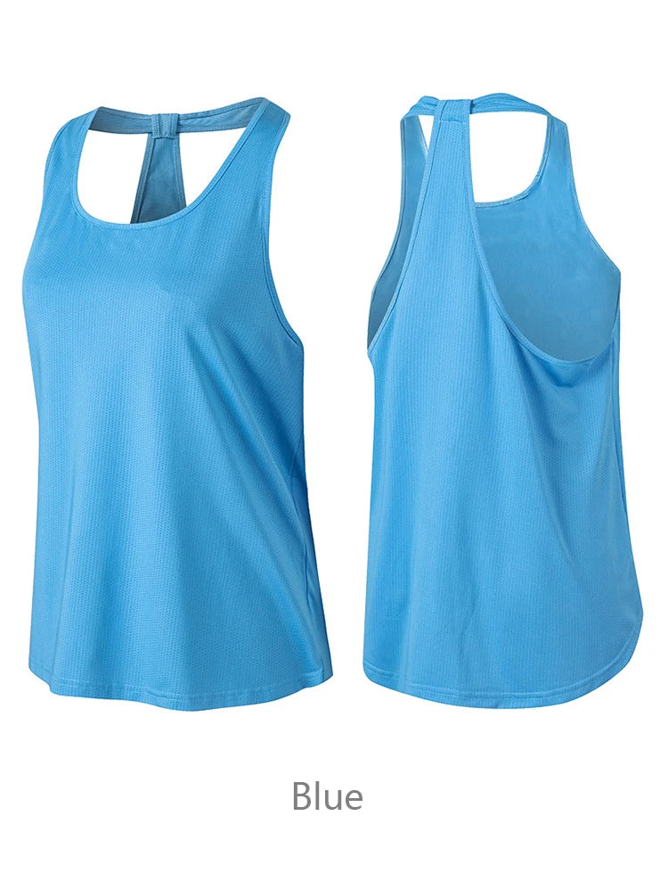 Sleeveless Racerback Yoga Vest Sport Tank Tops For Women Gym Vest Top Casual Clothes Running workout Yoga T-Shirts Girl Tops