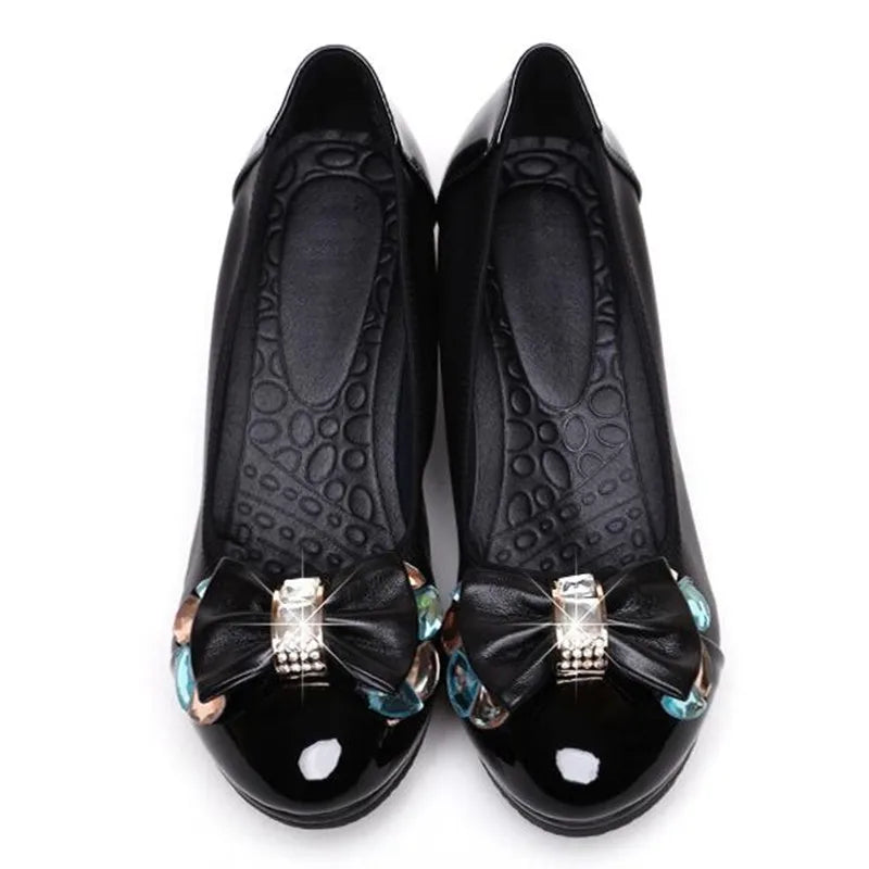 ZXRYXGS Brand Shoes 2024 New Rhinestone Bow Slope with Wild Women High Heel Shoes OL Work Shoes Woman Fashion Shoes High Heels