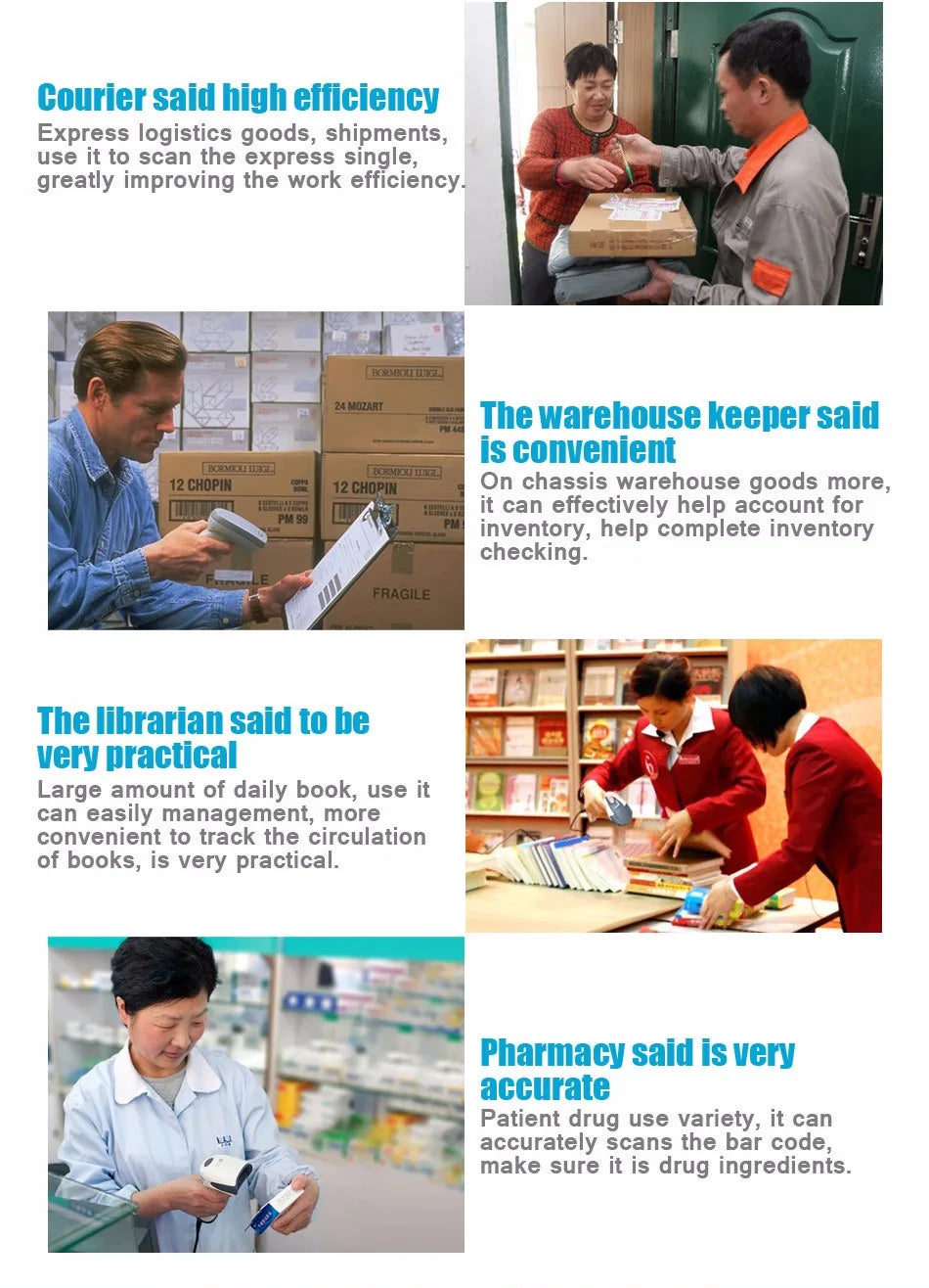 Barcode Scanner 1680SW Wireless/1922 Bluetooth Reader Image QR PDF417 Data Matrix Code Bar Gun RS232 Bluetooth