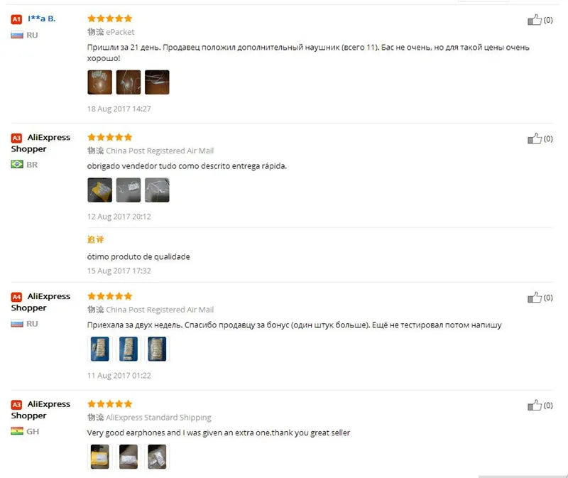 Kecesic 10 Pieces/Lot For S6 Earphone In-ear  Earpiece with Microphone for MP3 MP4 Samsung Galaxy S7 S6 Edge for s8 Earphone